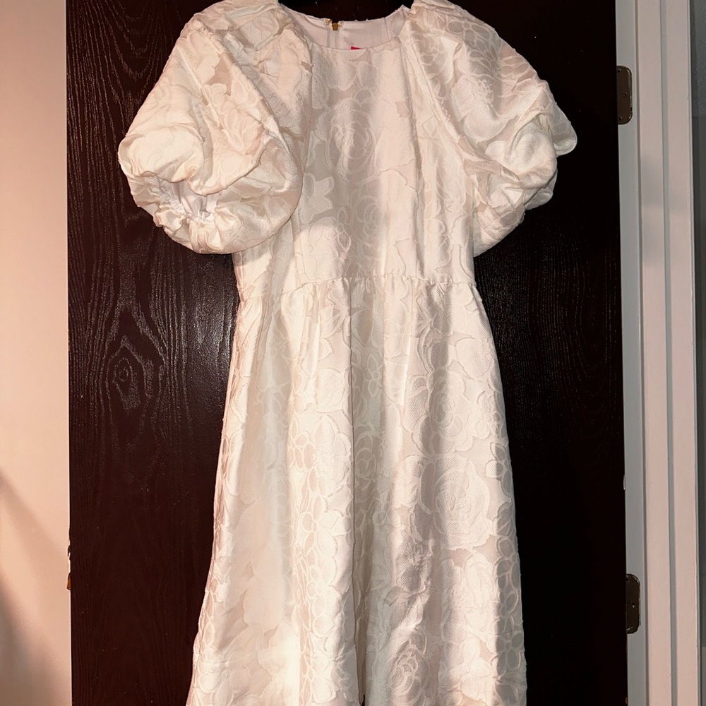 Lilly Pulitzer White Floral Textured Dress